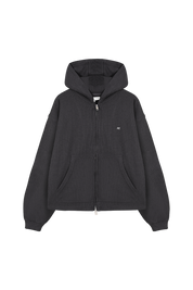 Asher Ribbed Hoodie - Grey