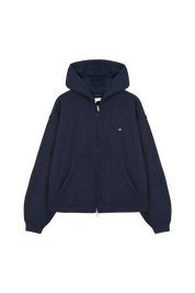 Asher Ribbed Hoodie - Navy