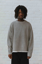 Vince Fisherman Jumper - Light Grey