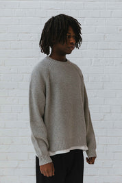 Vince Fisherman Jumper - Light Grey