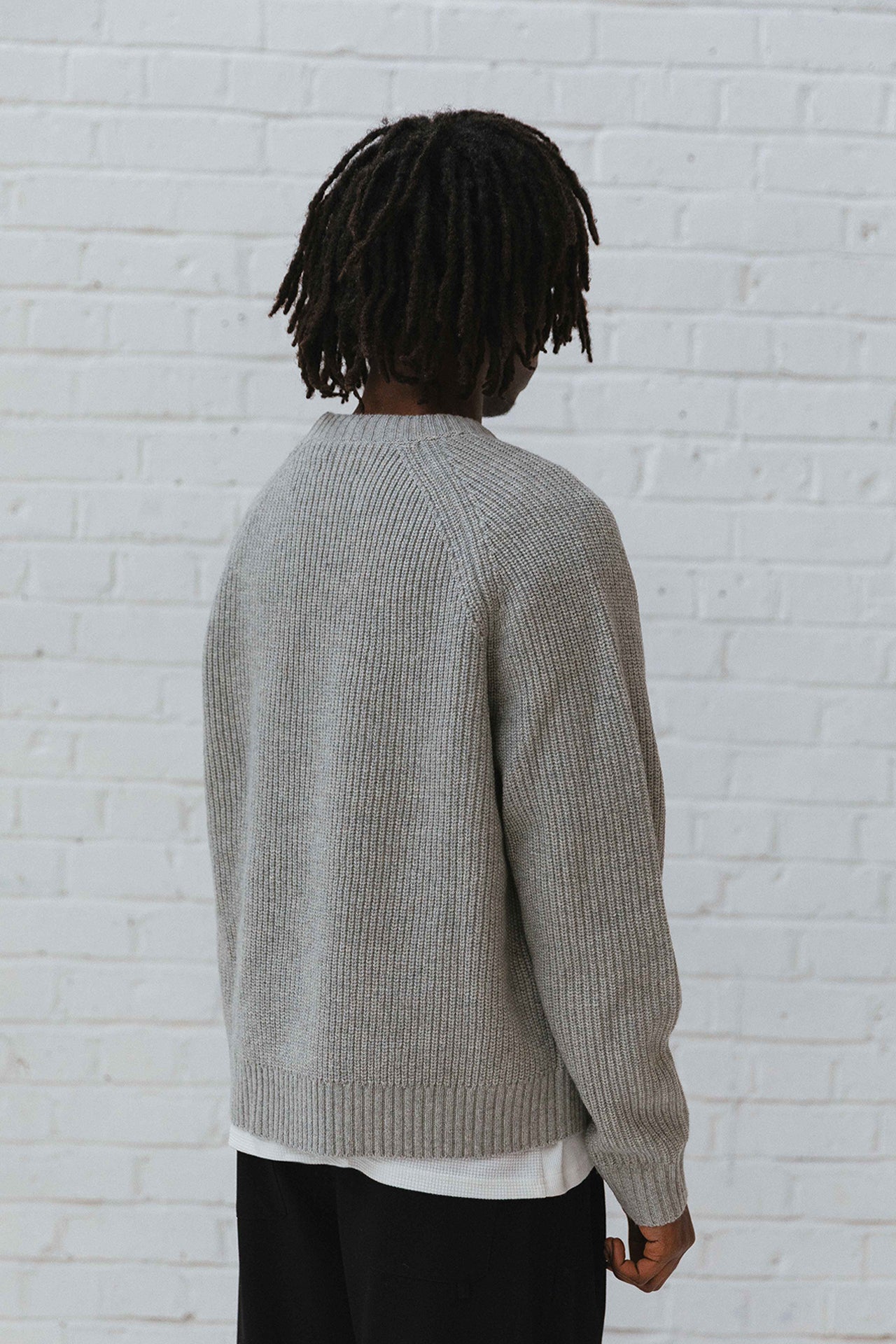 Vince Fisherman Jumper - Light Grey