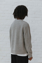 Vince Fisherman Jumper - Light Grey