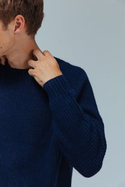 Vince Fisherman Jumper - Navy