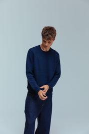 Vince Fisherman Jumper - Navy