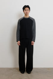 Koa Waffle Top, Black/Grey