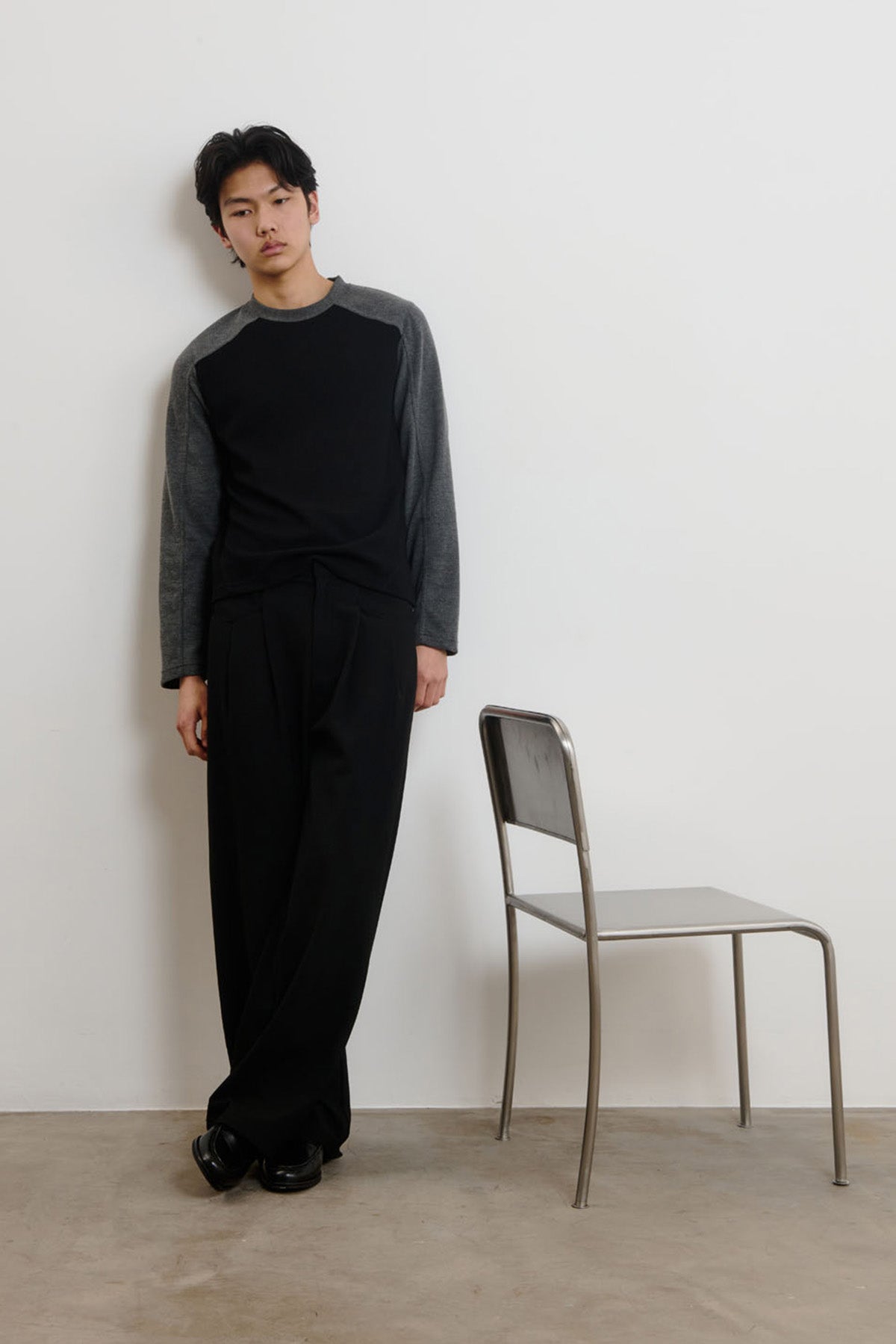 Koa Waffle Top, Black/Grey