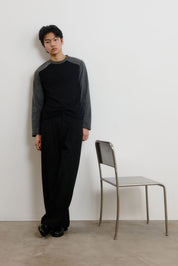 Koa Waffle Top, Black/Grey