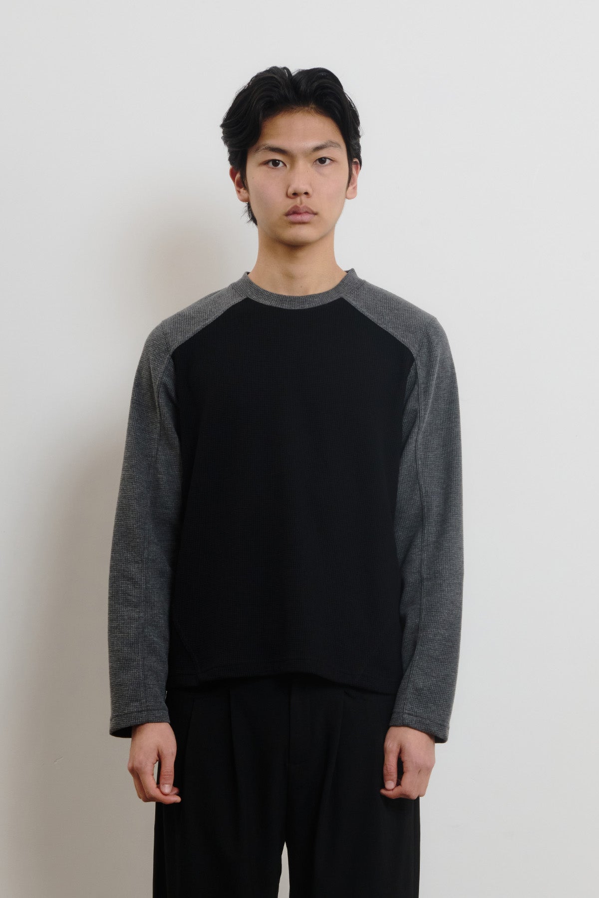 Koa Waffle Top, Black/Grey