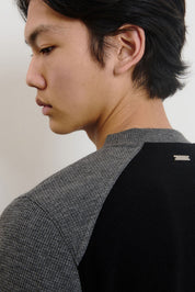 Koa Waffle Top, Black/Grey