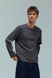 Waffle Raglan Long Sleeve Top
