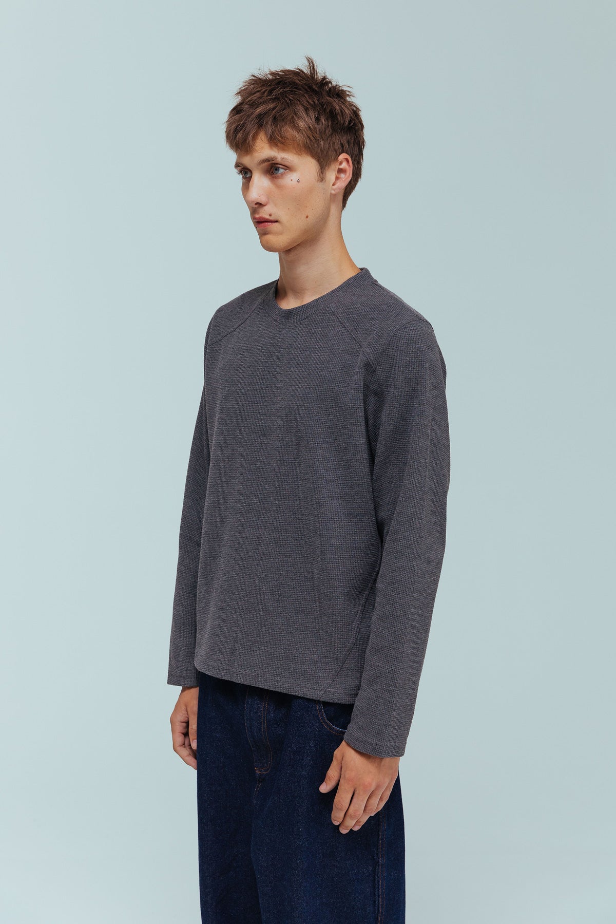Waffle Raglan Long Sleeve Top